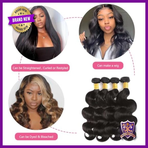 Body Wave Human Hair Extensions 4 Bundles 14-20 Inch Brazilian Virgin Hair main image 4